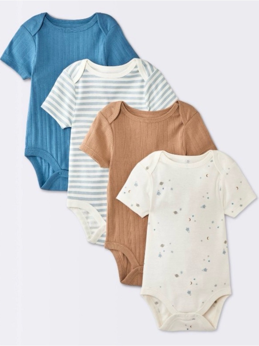 Baby Boys' 4pk Short Sleeve Ribbed
Bodysuits - Cloud Island™ 6-9M